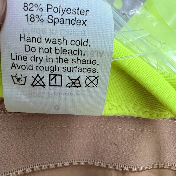 J.Crew Size 0 Neon Yellow One Piece Underwire Swimsuit Beach Resort Vacation - Picture 4 of 11
